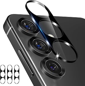 imluckies 3 Packs for 6.2" Samsung Galaxy S25 Camera Lens Protector Tempered Glass, 9H Anti-Scratch & HD Clear, Easy to Install Case-Friendly for S 25 [Not for S25+], Black