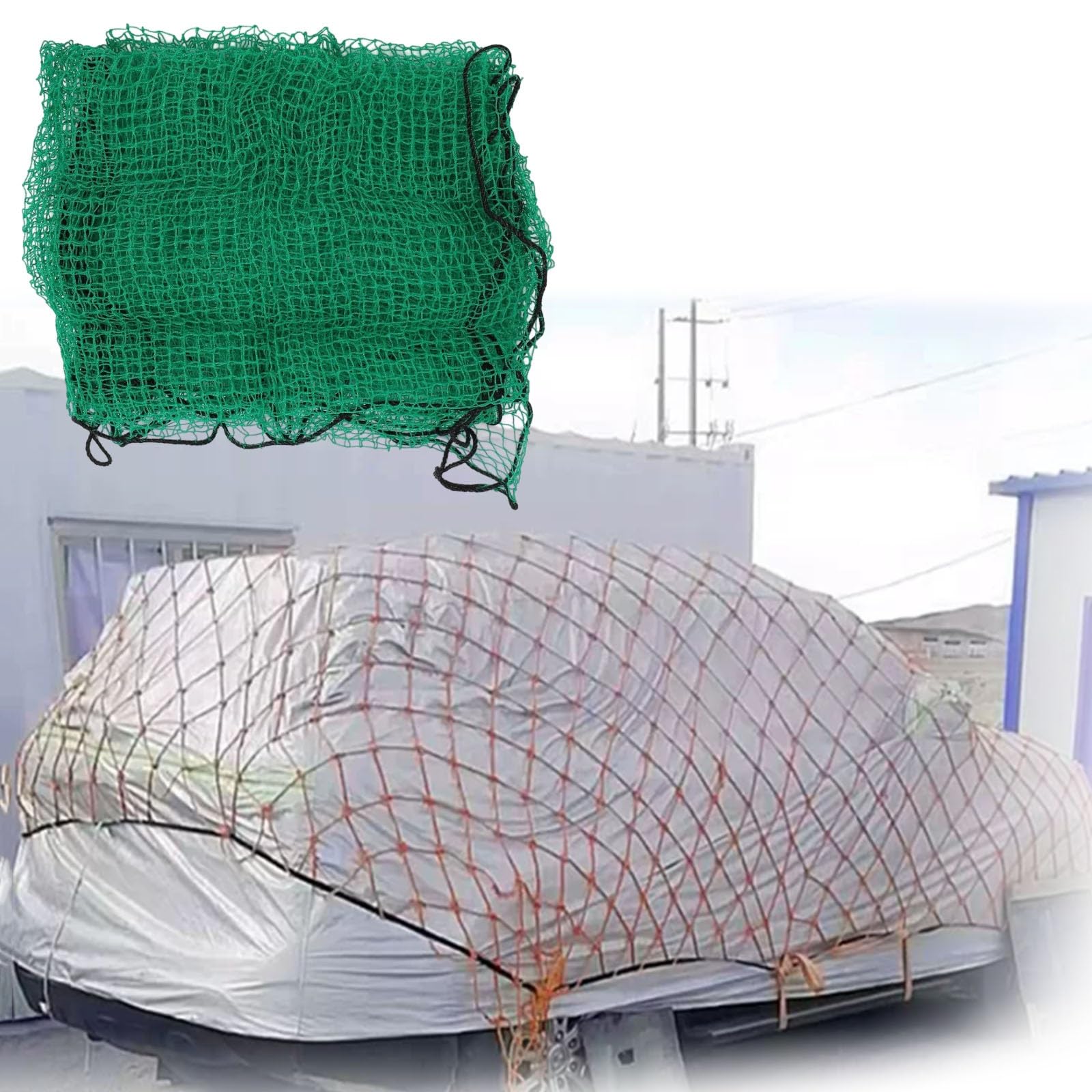 3-Meter-Netz für Anhänger und Pickups – Ladungssicherung mit 15 Kunststoffhaken, vielseitig einsetzbar für Outdoor-Aktivitäten und den Heimgebrauch(1.5 * 2m)