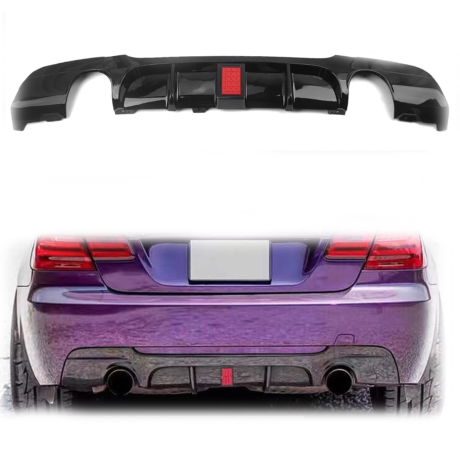 Diffuseur arrière E90 M Sport pour remplacer le spoiler d'origine usé avec LED