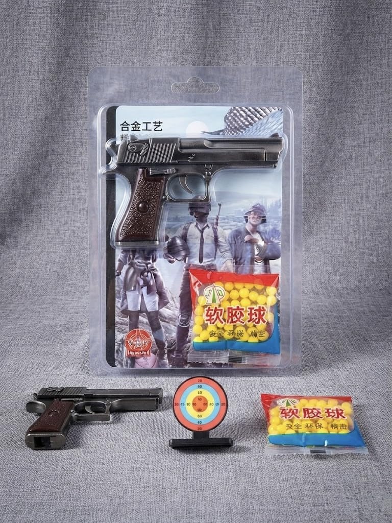 Miniature Metal Toy Gun Set with Soft Balls and Target | Die-Cast Alloy Build, Includes Shooting Target, Collectible Display Piece, Detailed Craftsmanship, Hobbyist Set-image-49