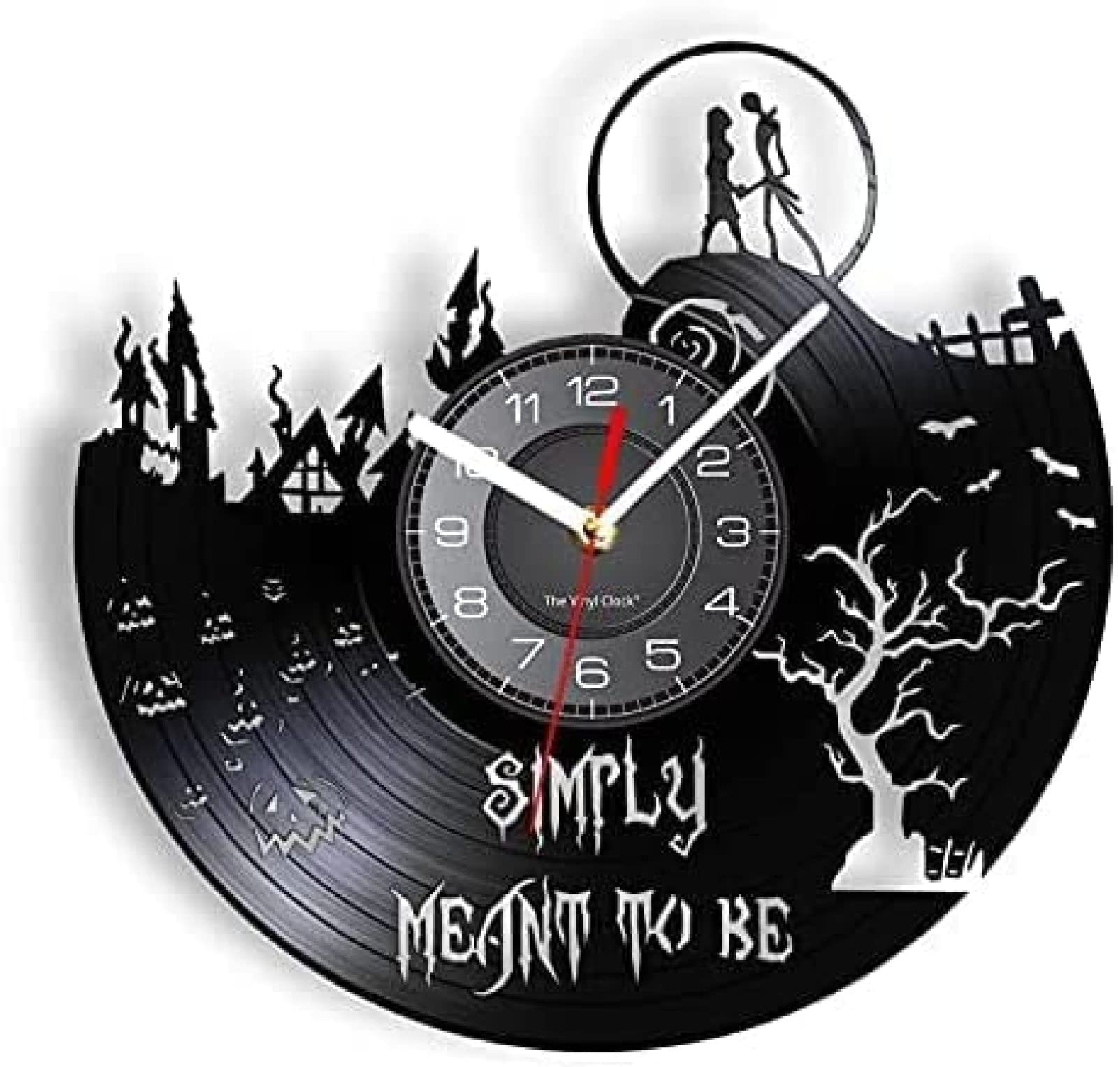 Simply Meant To Be A Romantic Wall Clock Made With A Real Vinyl Record Valentine's Day Gift Voucher For Clock Home Decoration