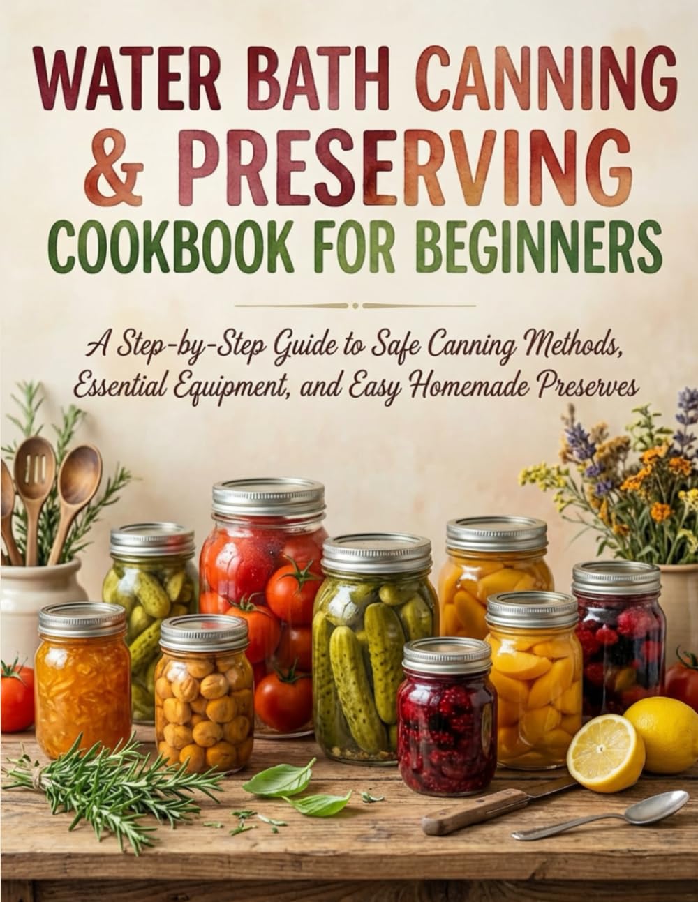 Water Bath Canning & Preserving Cookbook for Beginners: A Step-by-Step Guide to Safe Canning Methods, Essential Equipment, and Easy Homemade Preserves