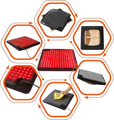 Miniatura 8 de 1 paquete de terapia de luz roja para apoyo de pies, terapia de luz infrarroja cercana para neuropatía de pies, piernas, espalda, alivio del dolor