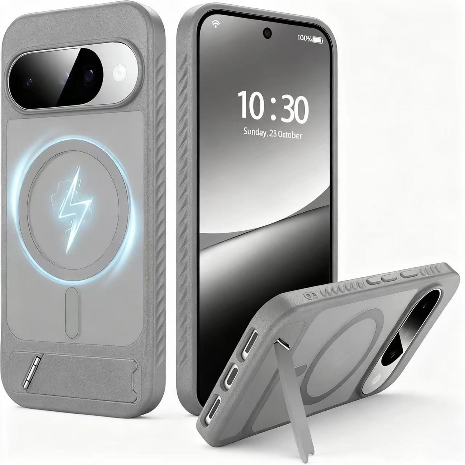 Housse Pixel 10 Pro XL givrée pour visionnage mains libres au bureau