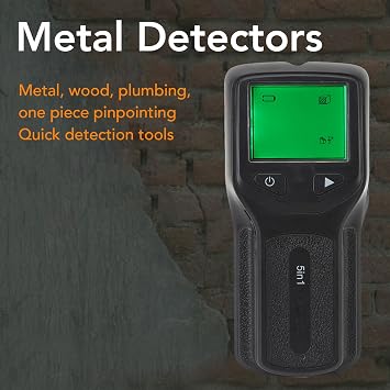 Septpenta Stud Finder Wall Scanner, 5 in 1 Stud Detector, Intelligent Microprocessor Chip and HD LCD Display, Stud Sensor Beam Finders, for Paneling, Acoustic Ceilings, Painted Walls(Black)