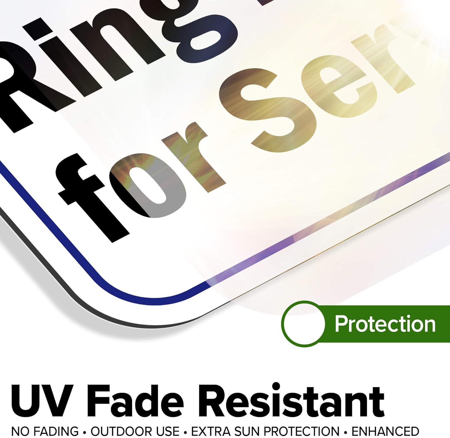 Ring Bell for Service Sign, 12x16 Inches, Rust Free DiBound, Fade Resistant, Made in USA by My Sign Center