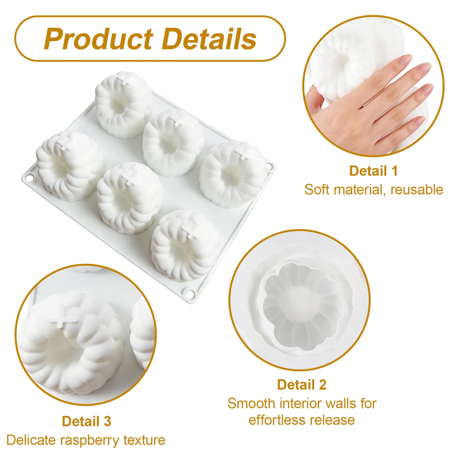 2 Pièces Moule Trompe L'oeil Fruit, Moule Silicone Framboise, 6 Cavities Moules Silicones, Moules à Pâtisserie, Silicone Dessert Mold for Cakes, Chocolates, Jellies, Creative Baking Creations