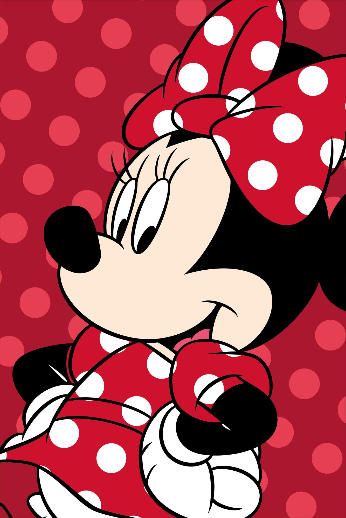Jerry Fabrics Red Minnie Mouse Fleece Blanket Cuddly Blanket 100 X 150 Cm