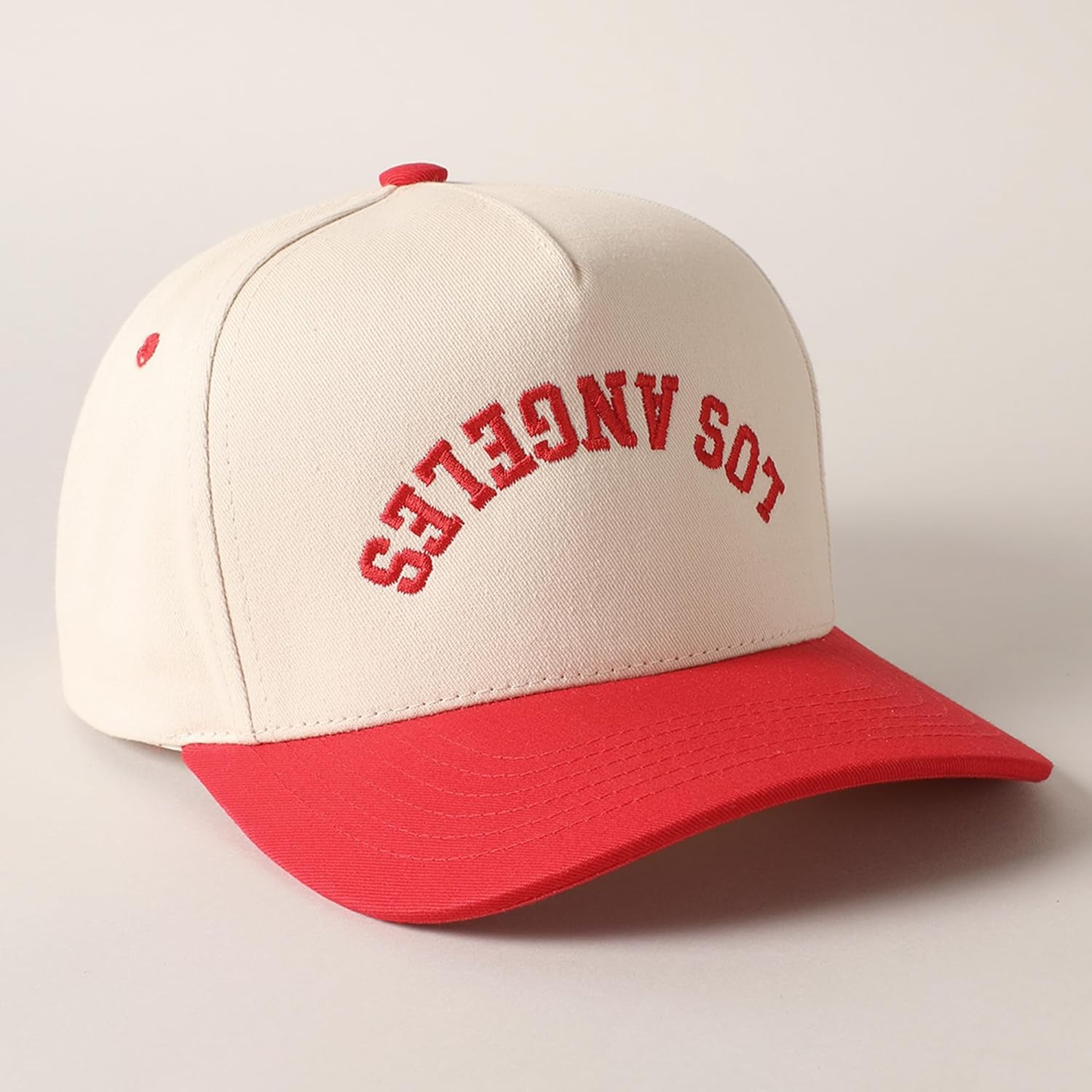 MIRMARU Two-Tone Vintage Canvas Trucker Hats for Men & Women, Adjustable Size Baseball Caps with Trendy Embroidered Design - Image 4