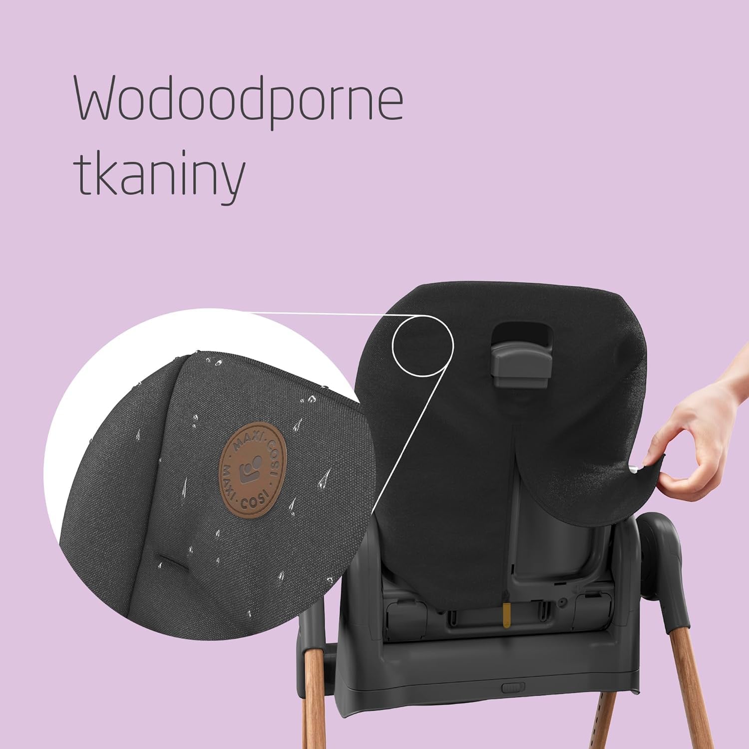 Maxi-Cosi Minla Krzesełka do Karmienia, 0–14 lat, do 60 kg, Wysokie krzesełko, 9 wysokości, 5 pozycji odchylenia, 4 pozycje tacy, Kompaktowe składanie, Regulowany podnóżek, Essential Graphite