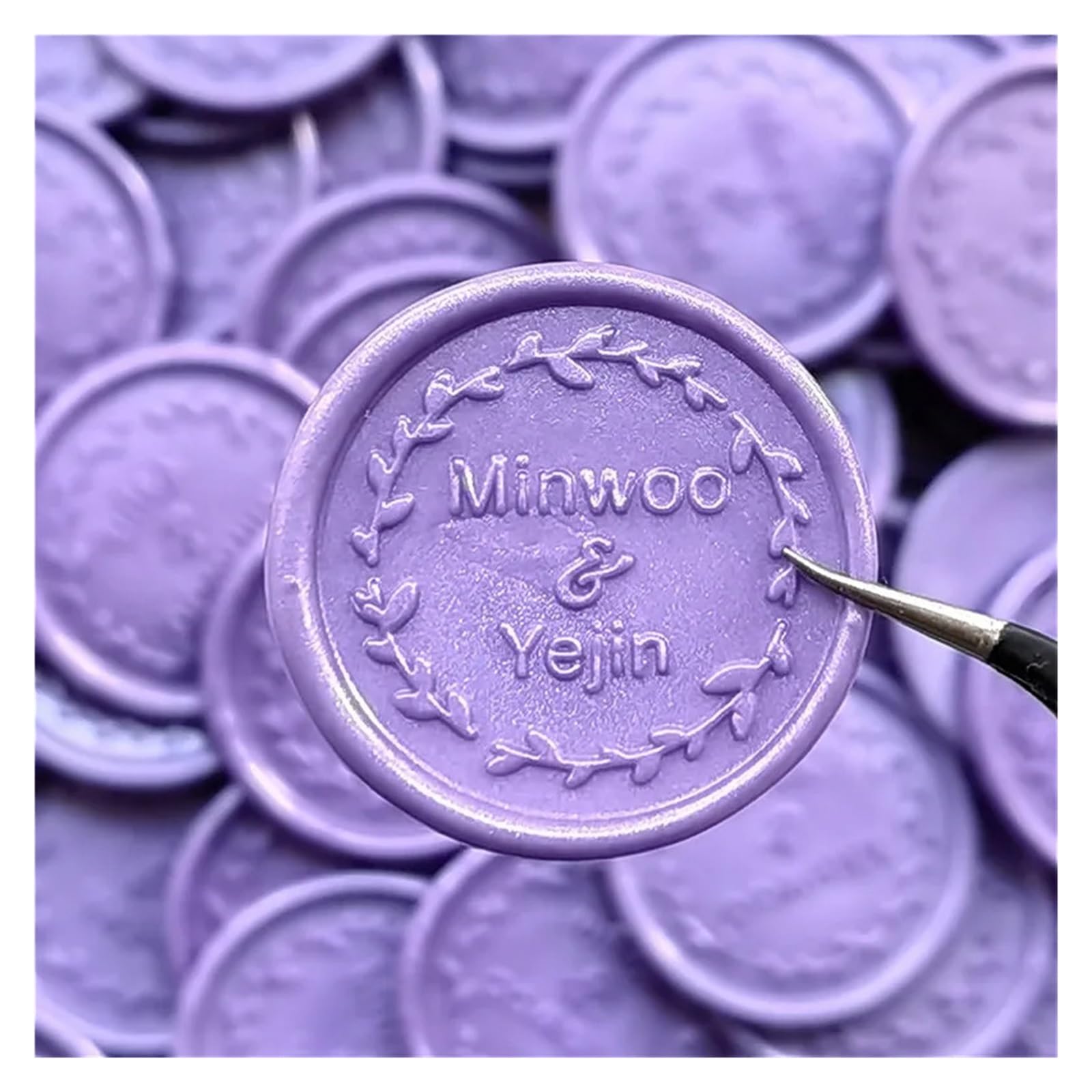 Sigilli in ceralacca monogramma autoadesivi in ​​resina | Sigilli di cera monogramma autoadesivi da 10-900 pezzi: inviti di nozze e fai-da-te(200pcs)
