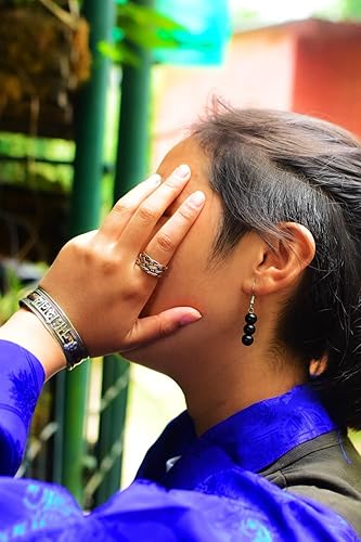 Miniatura 6 de Pulsera tibetana hecha a mano con mantra curativa de tres metales (Om Nama Shivaye 2), Cobre