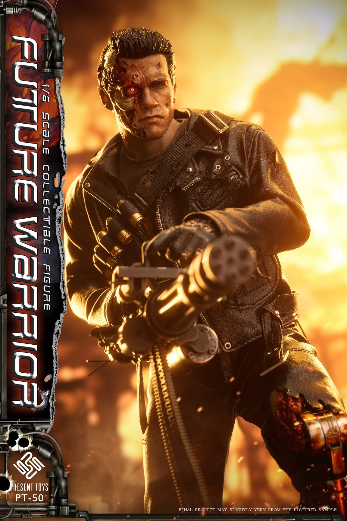 PRESENT TOYS フィギュア T-800 本革 Present Toys 1/6 PT-SP50 Future Warrior the Terminator T-800