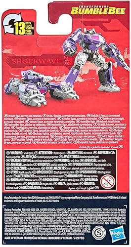 Miniatura 4 de Transformers Toys Studio Series Core Class Bumblebee Shockwave Figura de acción – A partir de 8 años, 3.5 pulgadas