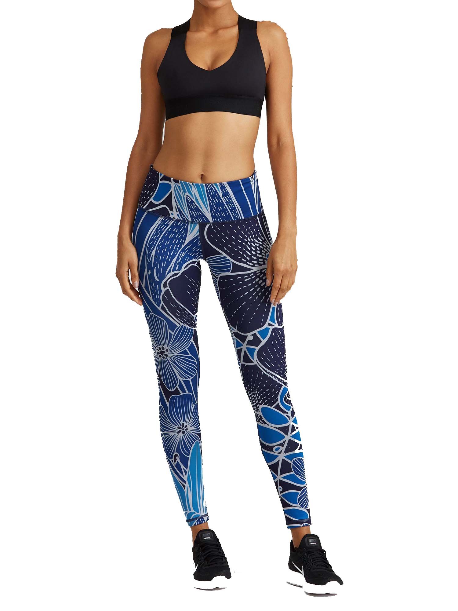 Women Activewear Performance Leggings Bloom Blue