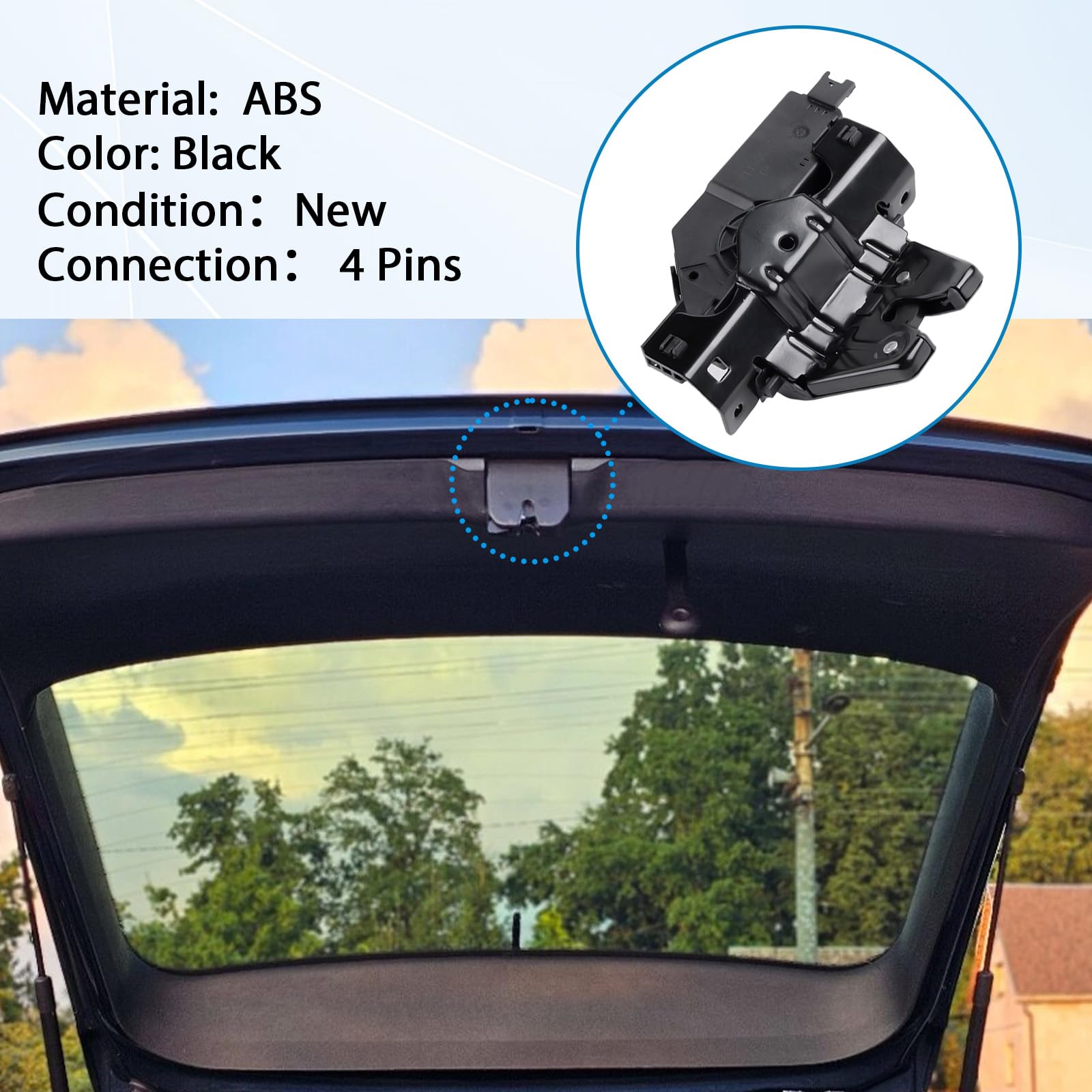 Cerradura de puerta trasera Cerradura de puerta trasera Reemplazo de cerradura de maletero para E46 E60 E63 E64 E81 E82 E85 E86 E87 E88 1998-2013 Accesorios de automóvil Pieza # 51247840617