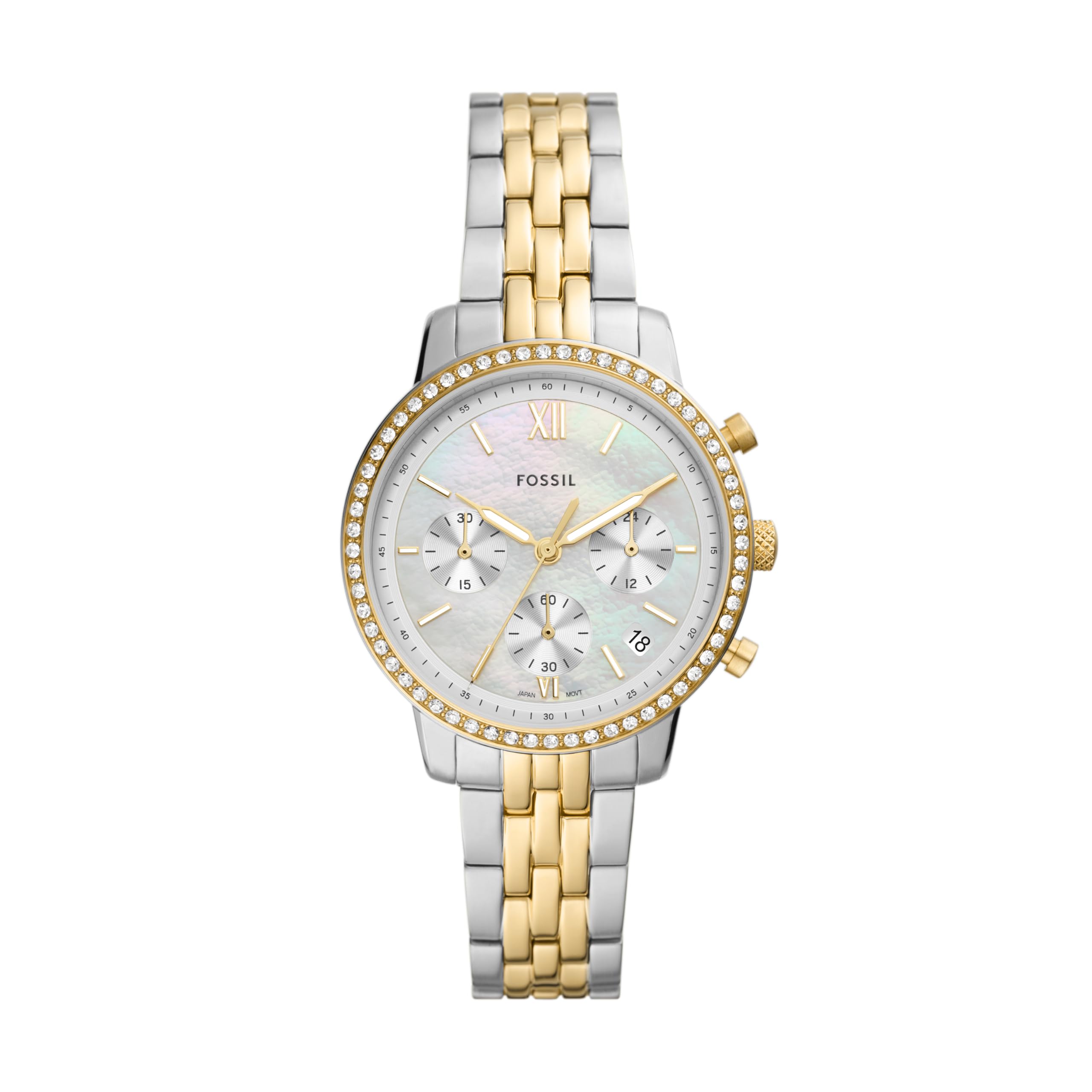 Fossil Neutra Stainless Steel Analog Womens Watch Es5216 (Mother of Pearl Dial Gold Colored Strap) (B0B4H51SJ8) Amazon Price History, Amazon Price Tracker