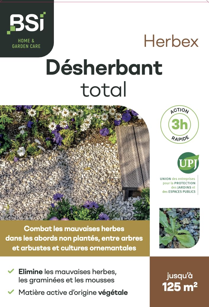 BSI Désherbant Jardin Action 2 En 1 225 ml Acide Pélargonique Jusqu'à 125 m²