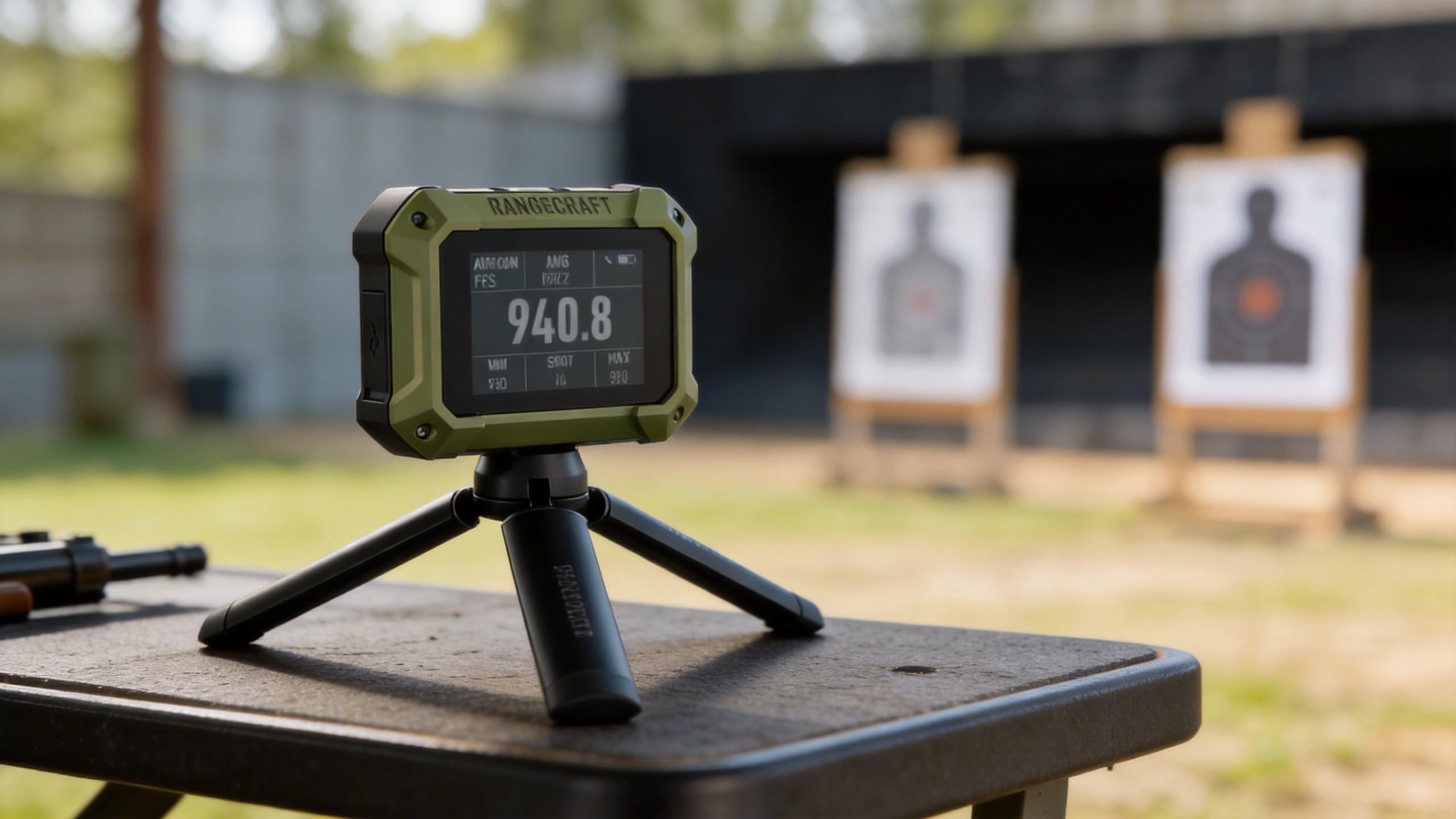 Athlon Rangecraft Velocity PRO Ballistischer Chronograph, Doppler-Radar Geschwindigkeitsmesser (±0,1%), 65-5000 FPS für Gewehr, Luftgewehr & Bogenschießen, Bluetooth App-Anbindung