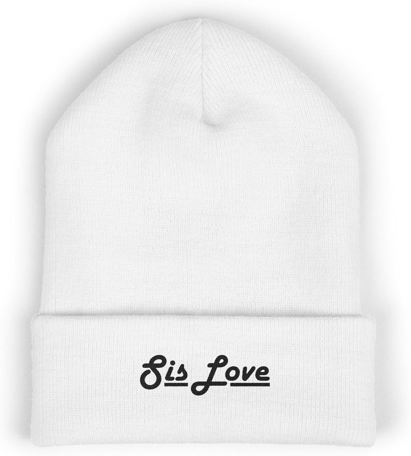 Premium Classic Cuffed Beanie Hat Gift - Sis Love Embroidery