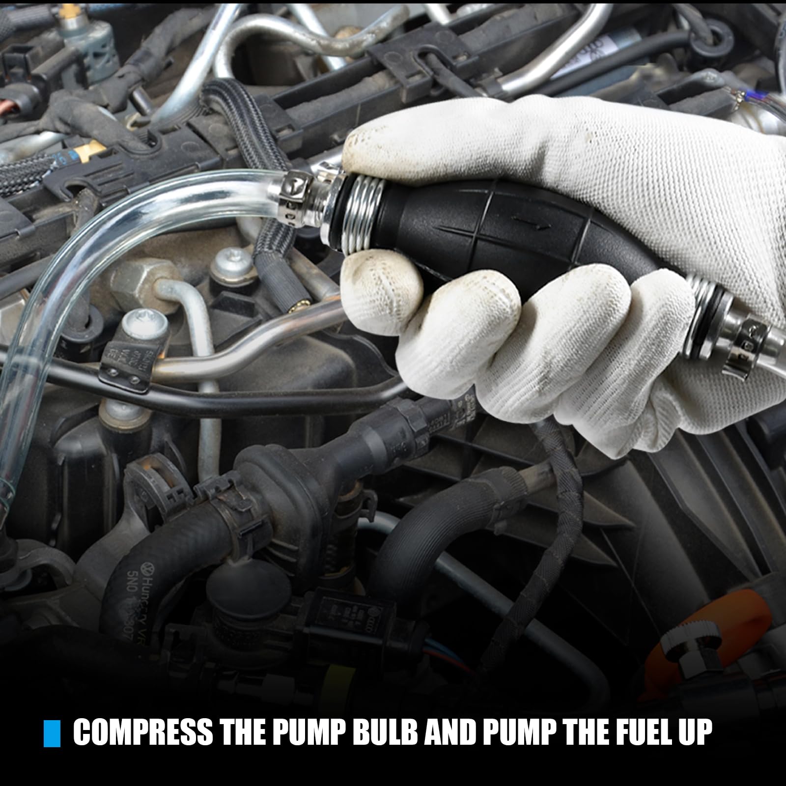 SMOTIVEPRO 7-teiliges Diesel Priming und Entlüftungsset für Diesel Fahrzeuge, Kompatibel mit den Gängigsten Fahrzeugmarken und modellen
