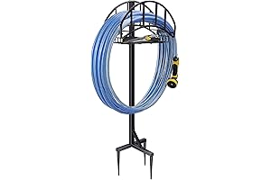 Freestanding Garden Tool Storage Rack with Detachable Basket