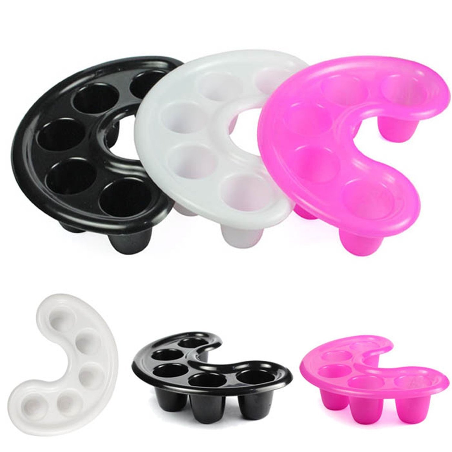 Cuenco de manicura de plástico para remojar a mano, bandeja de tratamiento, herramienta de remojo de manicura para puntas de arte de uñas, herramienta de eliminación de 2 unidades 2