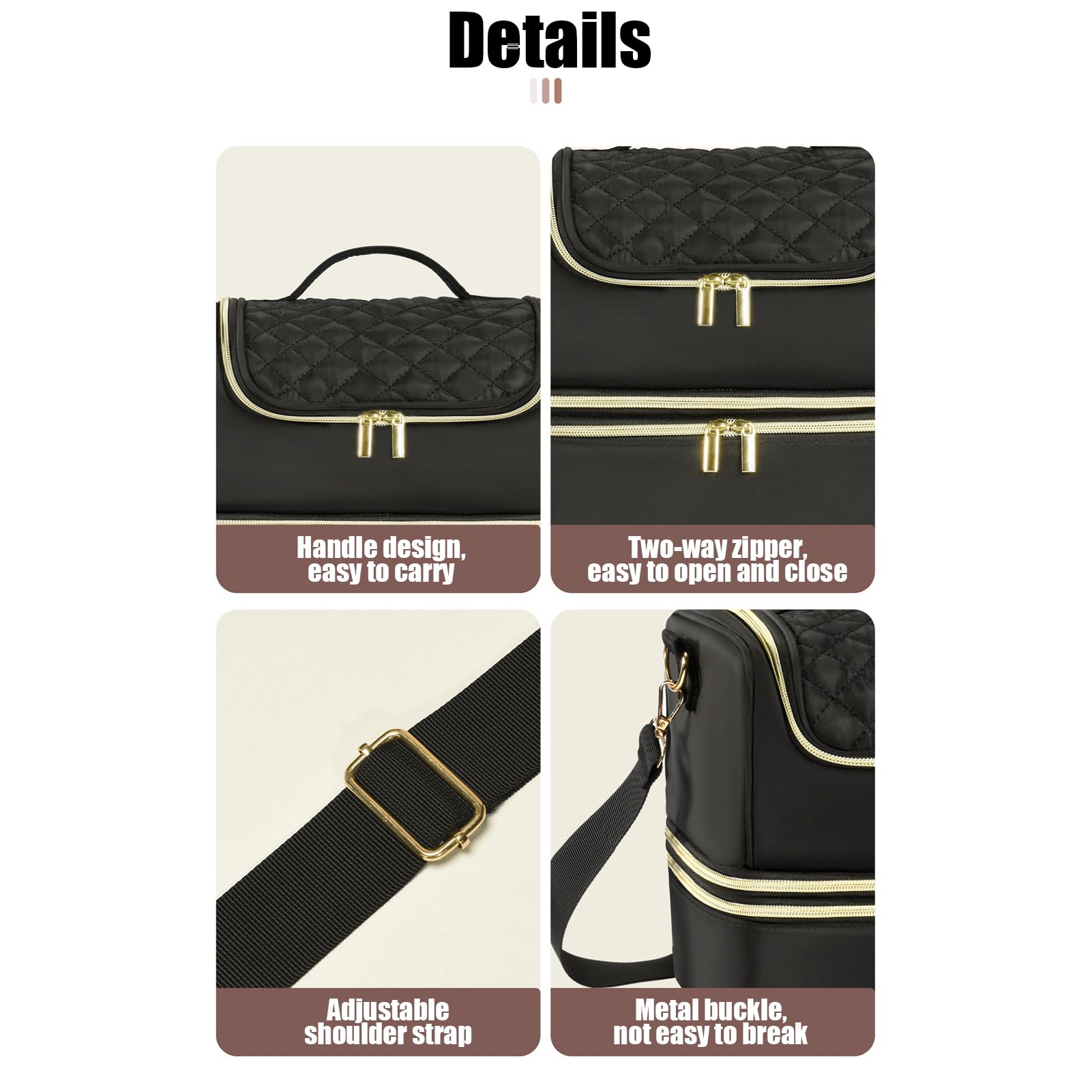 Estuche de transporte para esmalte de uñas, Estuche organizador de esmalte de uñas,Bolsa de almacenamiento para suministros de uñas - Estuche portátil de viaje para tecnología de uñas, para lámpara de