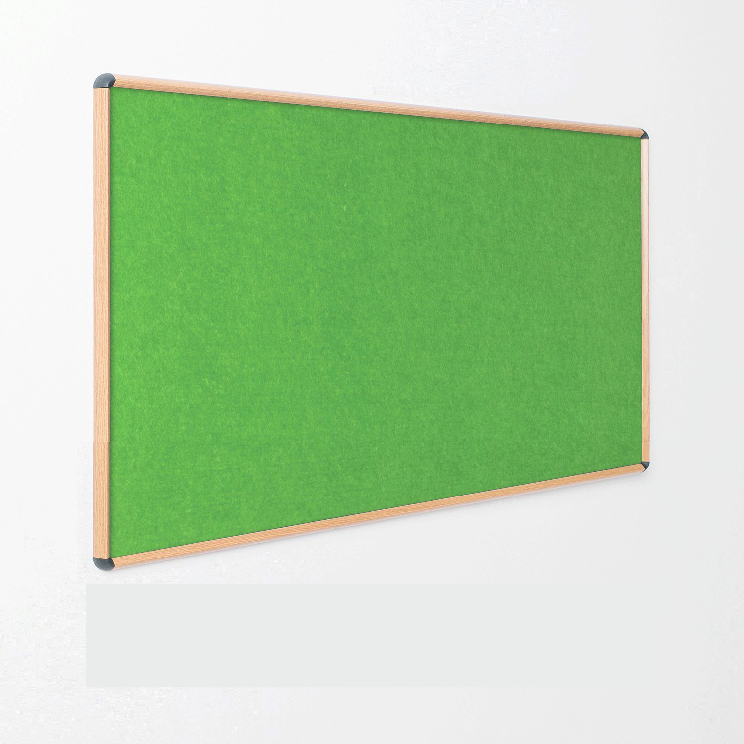 Wonderwall Green Fire-Retardant Noticeboard, 120 x 150 cm, Oak Effect