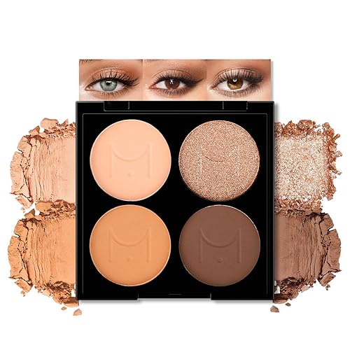 Miniatura 8 de Erinde Paleta de sombra de ojos de 9 colores, paleta de sombra de ojos con purpurina mate, altamente pigmentada de larga duración, impermeable,