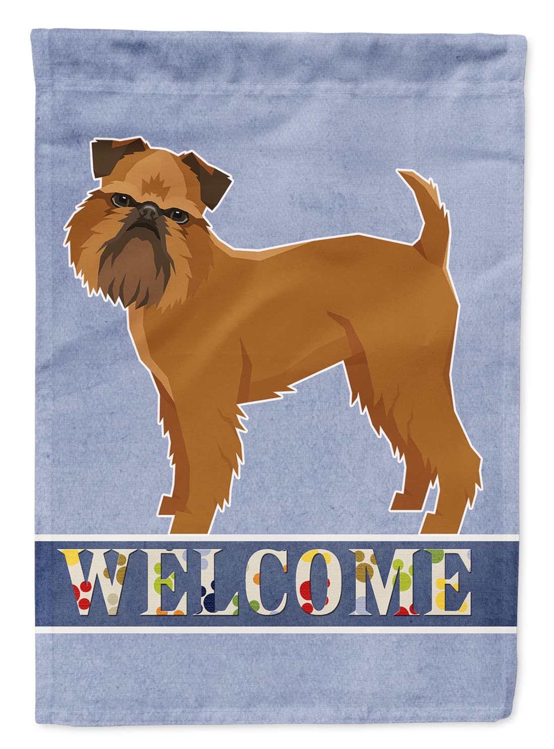 Drapeau Brussels Griffon Welcome pour jardin - Petit modèle multicolore