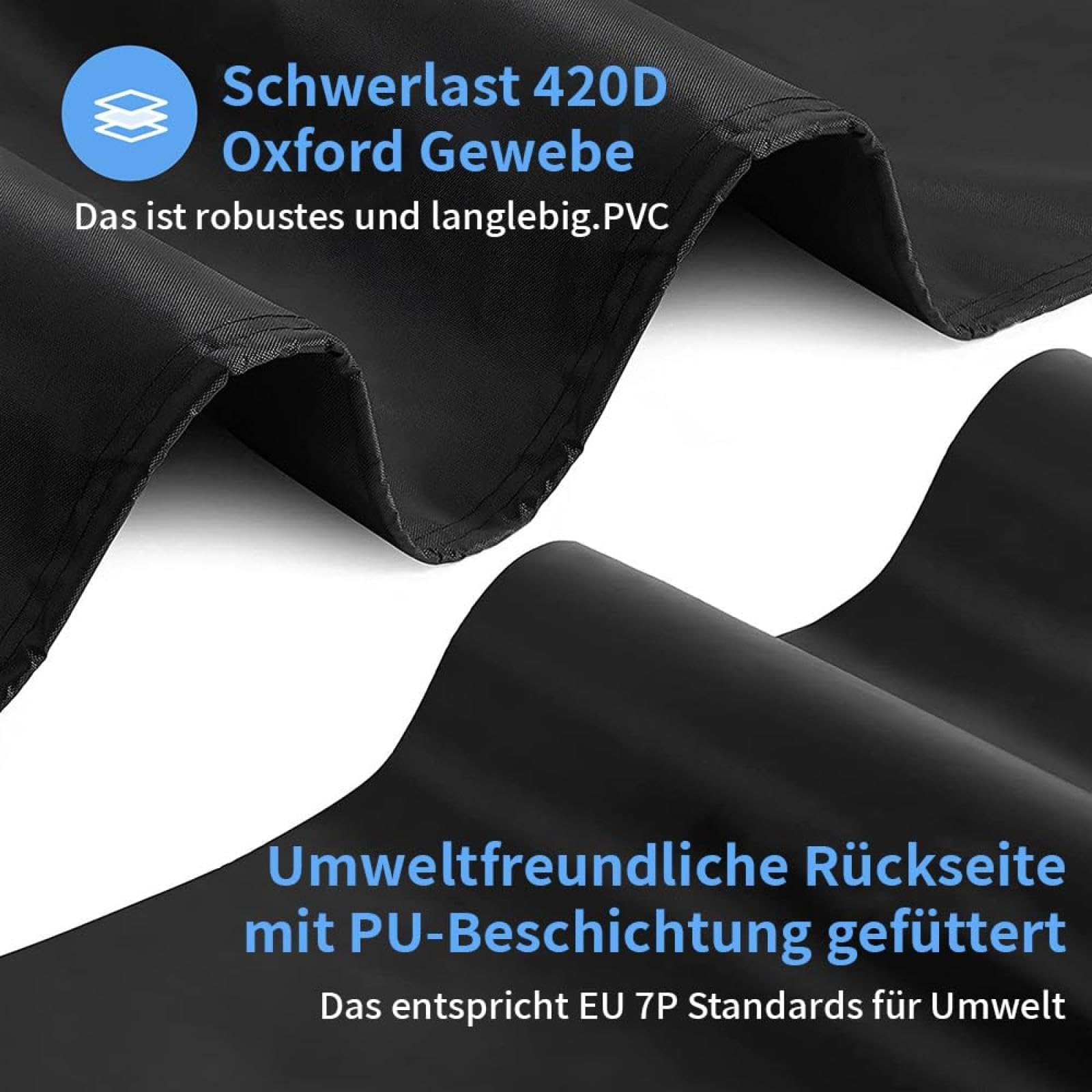 Pokrowiec na stół ogrodowy, 85x85x74cm 420D Oxford Odporny na promieniowanie UV Wiatroszczelny z liną i klamrą do mebli ogrodowych i zimowych mebli do salonu