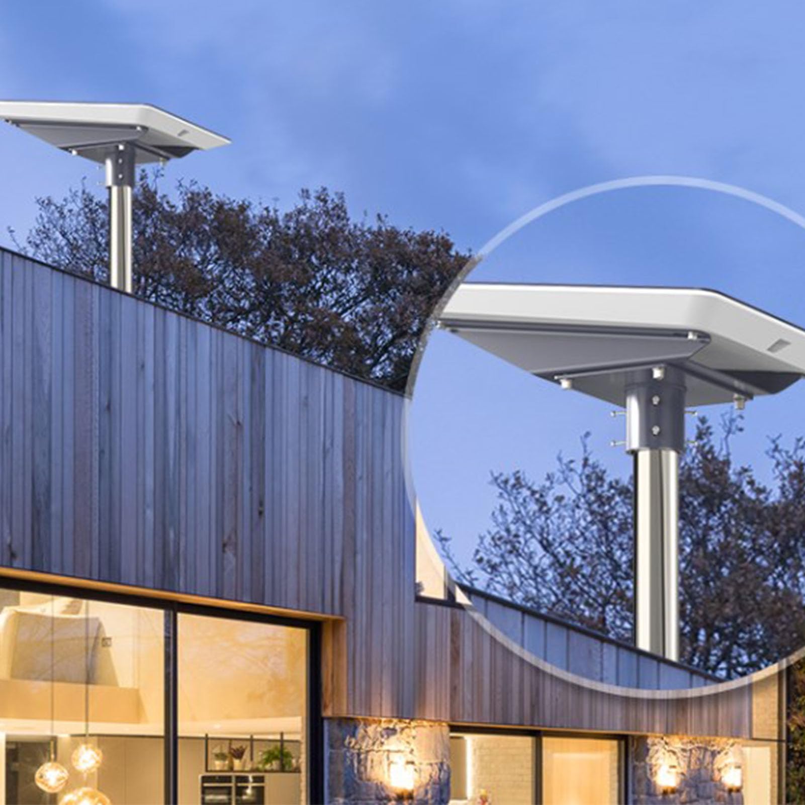 FTVOGUE Adattatore per Tubo Satellitare, Kit di Montaggio in Lega di Alluminio per Satellite Piatto Ad Alte Prestazioni, con compatibilità con Palo da 2,4 Pollici, capacità di Pes