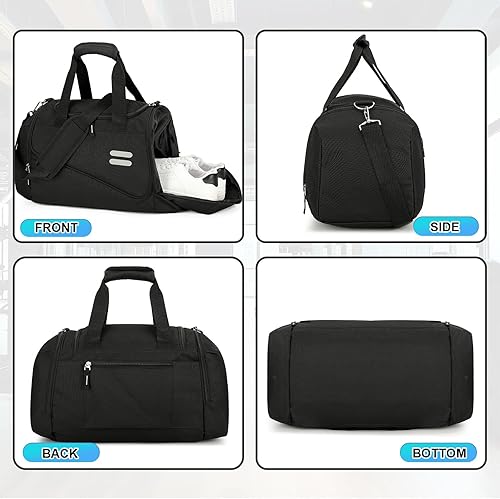 Miniatura 6 de Urbanstand Bolsa de gimnasio para hombres y mujeres - Bolsa de lona de 30 litros con compartimento para zapatos, bolsa de lona resistente al agua