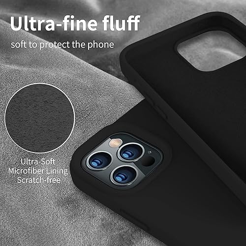 Miniatura 4 de Vooii Compatible con iPhone 13 Pro Max, funda protectora de cuerpo completo de silicona líquida con antiarañazos forro de microfibra suave