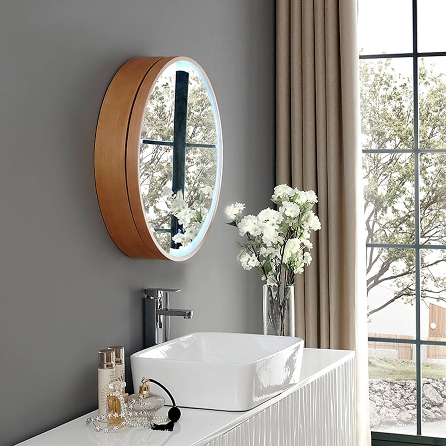 【Janboe】 LEDバスルームミラーキャビネット 50×70cm Amazon.co.jp: Janboe LEDバスルームミラーキャビネット,3つの色