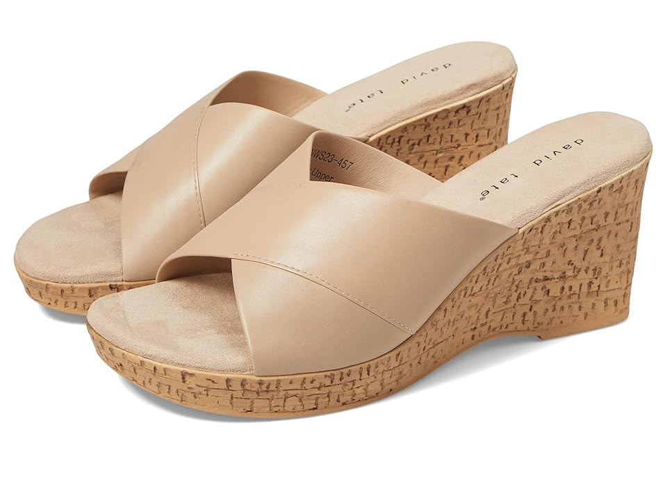 David Tate Perfect (Linen Nappa Leather) Women's Sandals INTERNATIONAL SHIPPING