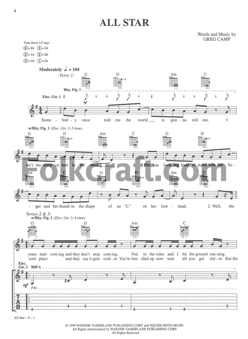 Rock Charts Guitar 2000