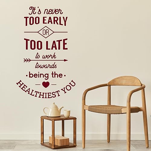 Miniatura 5 de Vinilo grande de vinilo para pared, frase saludable que dice inspirar salud, decoración de oficina médica, pegatinas mural (ig5602)