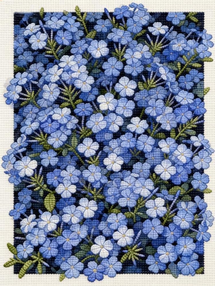 WELIWE Stamped Cross Stitch Kits for Adults 11CT Cross-Stitch Kit for Home Wall Decor DIY Embroidery Kit Needlework Crafts Flowers 40x50 cm