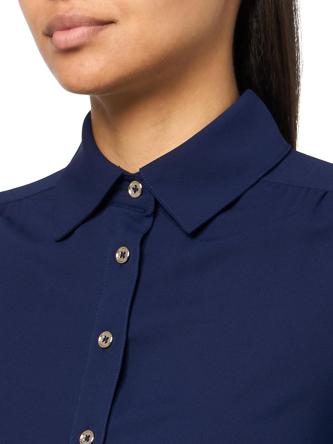 Jones New York Women's Ls Side Button Popover Tunic