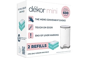 Diaper Dekor Mini Diaper Pail Refills: Economical, Eco-Friendly, and Convenient
