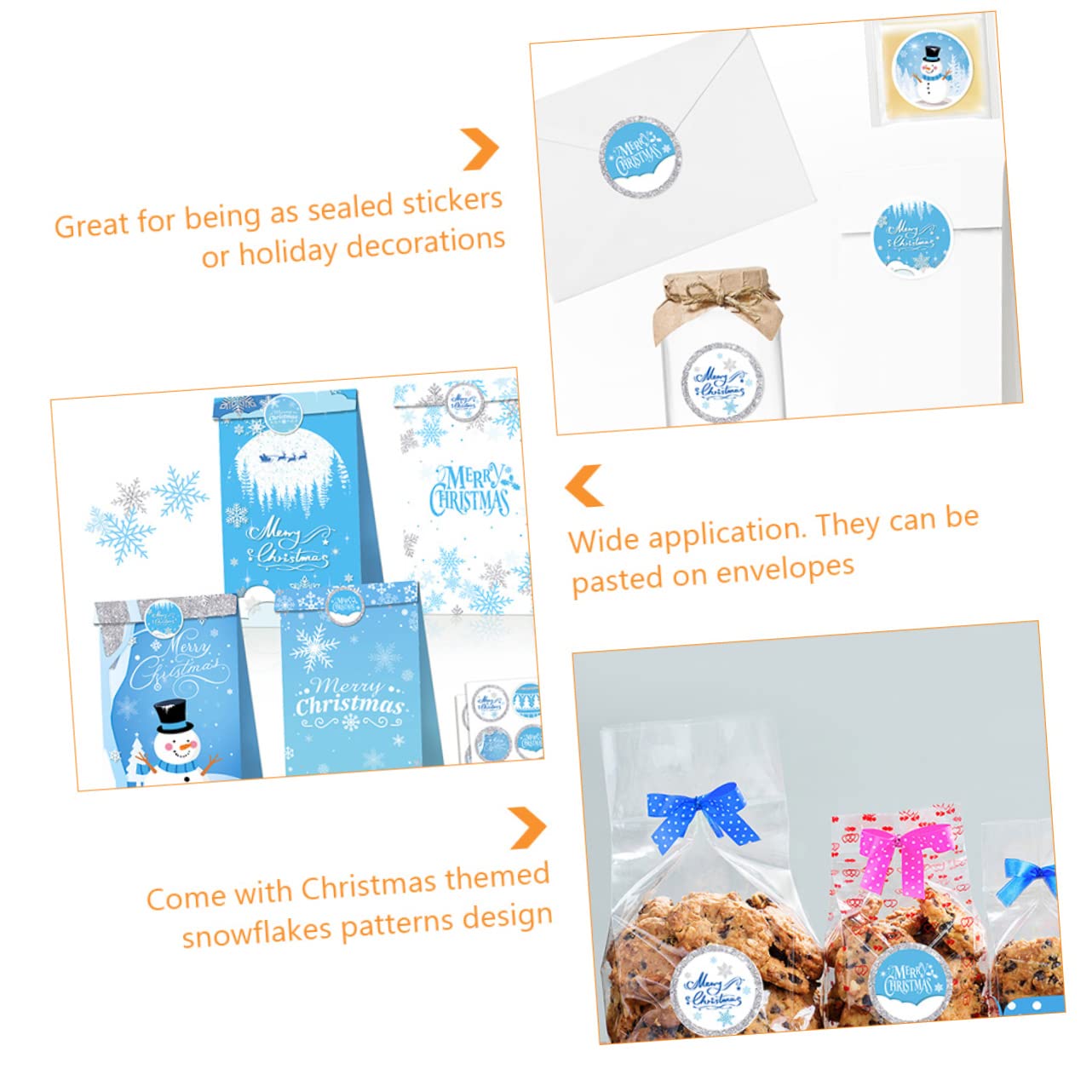 SHINEOFI 140feuilles Étiquettes Décoratives De Noël Avec De Autocollants Sealing Pour Et Enveloppes Stickers Festifs Adhésifs Pour Fêtes Et