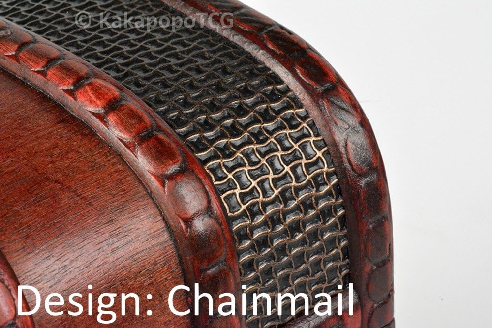 Elven Chest (Chainmail) Lockable Wood Deck and Counter Box Trading Cards MTG Magic FaB TCG YGO PTCG EDH Commander Box Dice Box DnD Spell Card Box