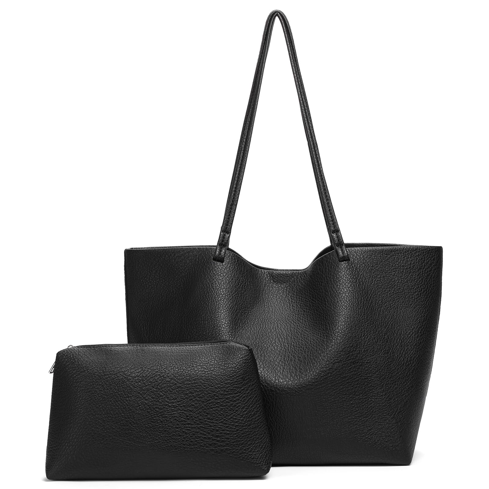 SENDEFN Leather Tote Bag for Women Work Shoulder Bag Large Top Handle Handbags and Ladies Travel Purse with Zipper Pocket