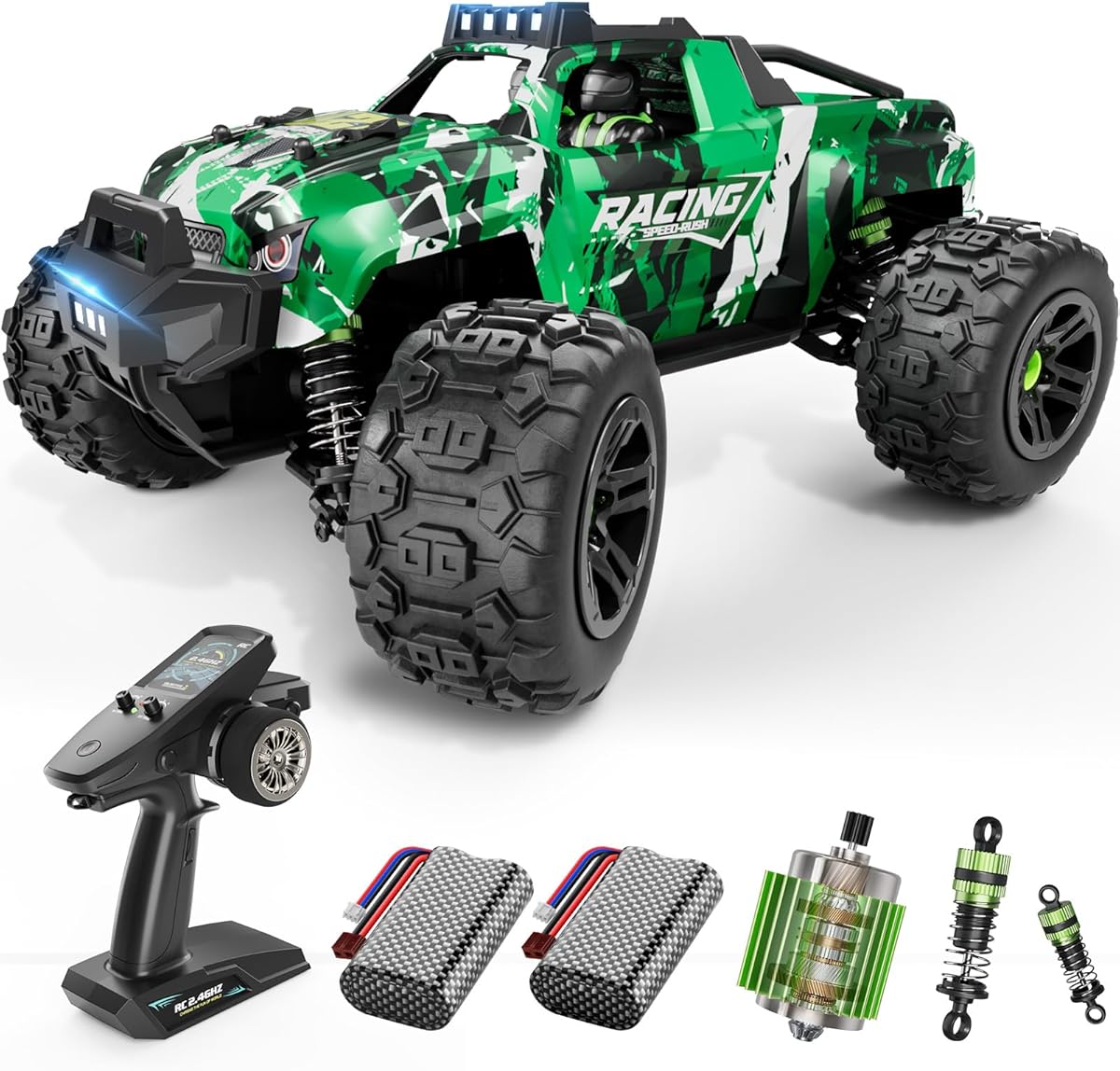 36KMH 1:18 Remote Control Car RC Cars Truck for Adults Boys Age 8-12 Kids, All Terrain 4X4 High Speed Fast Off-Road Electric Vehicle,Full Proportional Synchronous Control System 2.4GHz