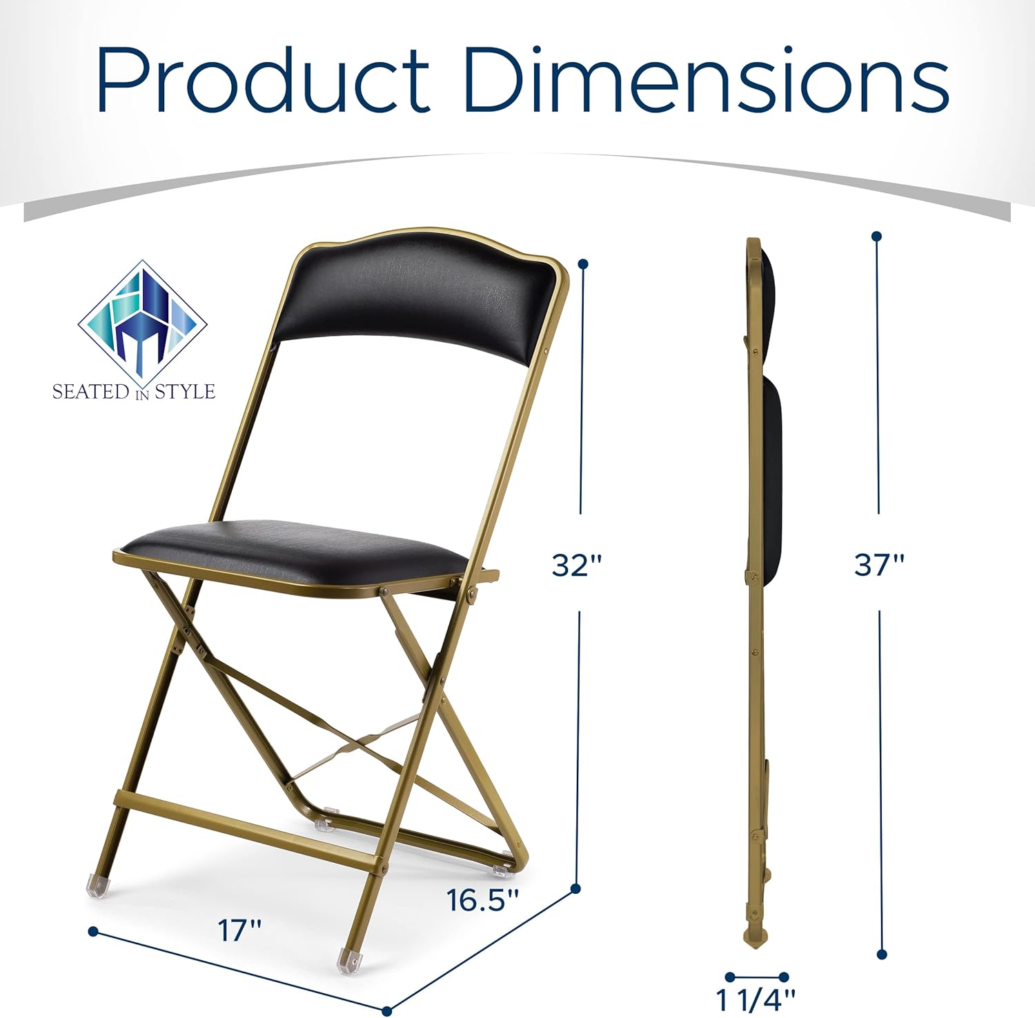 Folding Chairs with Padded Seats Pack Foldable Greece Ubuy