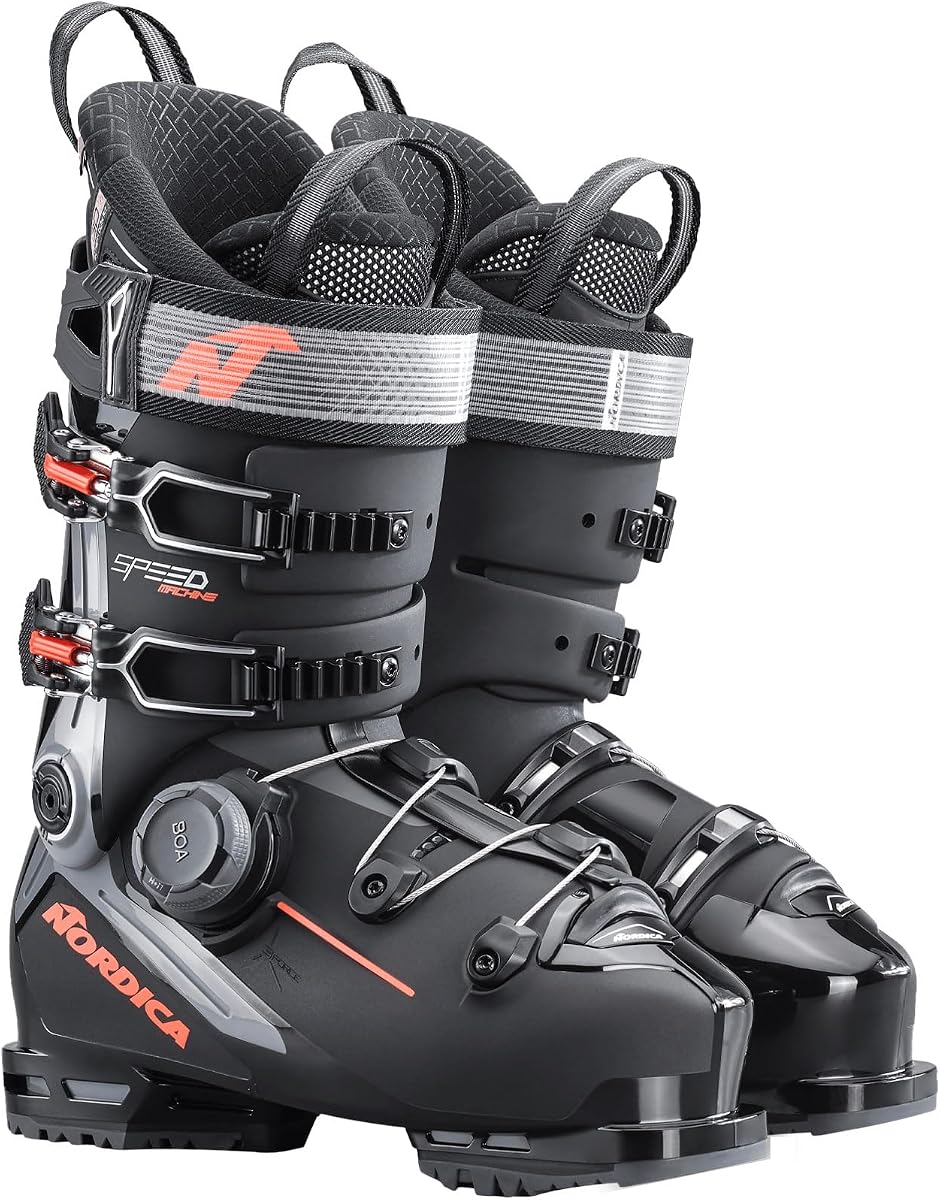 Nordica Speedmachine 3 110 BOA Men's Ski Boots | GripWalk, 100mm Last, Mid Volume, Stiff Flex, Moldable Shell, Heat Moldable Cork Liner