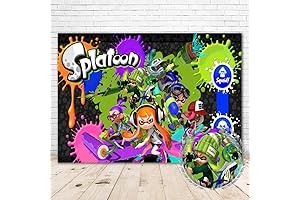 Splatoon Backdrop - 5x3ft Vinyl Backdrop for Kids Birthday Photography Decoration