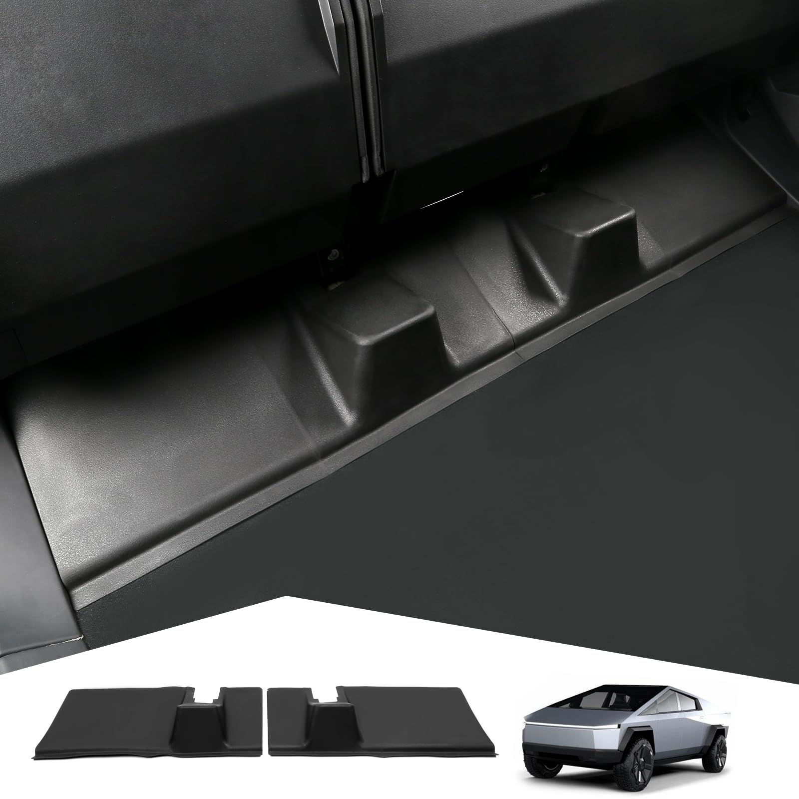 ELECFRESH Rear Underseat Protector Row Cover Pad for 2024 Tesla Cybertruck Accessories, Seat Corner Cover for Cybertruck（2PCS）